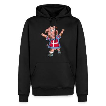 Fan Pig Denmark - Men’s Premium Organic Hoodie - black - Front - Nico (187cm)