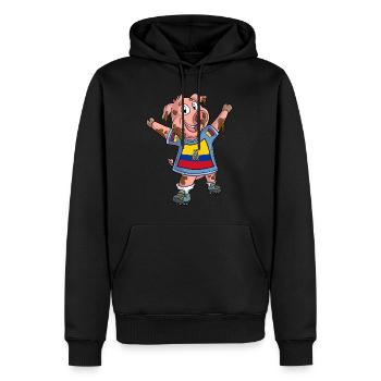 Fan Pig Ecuador - Men’s Premium Organic Hoodie - black - Front - Nico (187cm)