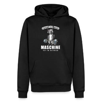 Nicht Stören Maschine In Betrieb Gym - Männer Premium Bio Hoodie - Schwarz - Vorne - Nico (187cm)