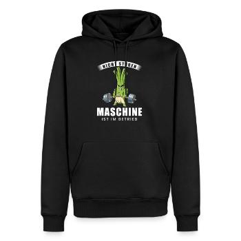 Nicht Stören Maschine In Betrieb Gym - Männer Premium Bio Hoodie - Schwarz - Vorne - Nico (187cm)