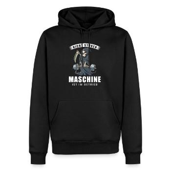 Nicht Stören Maschine In Betrieb Gym - Männer Premium Bio Hoodie - Schwarz - Vorne - Nico (187cm)