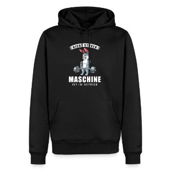 Nicht Stören Maschine In Betrieb Gym - Männer Premium Bio Hoodie - Schwarz - Vorne - Nico (187cm)