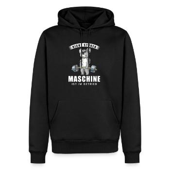 Nicht Stören Maschine In Betrieb Gym - Männer Premium Bio Hoodie - Schwarz - Vorne - Nico (187cm)