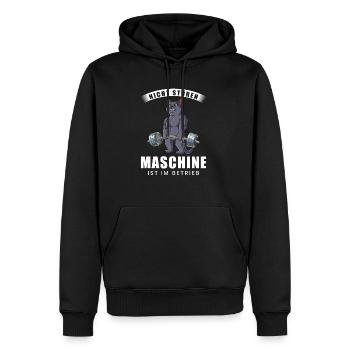 Nicht Stören Maschine In Betrieb Gym - Männer Premium Bio Hoodie - Schwarz - Vorne - Nico (187cm)