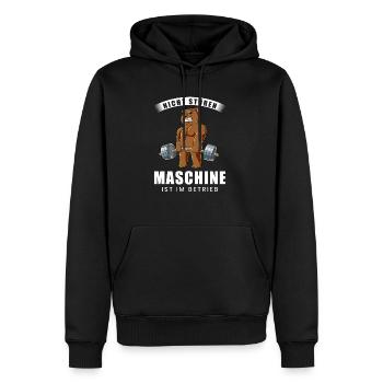 Nicht Stören Maschine In Betrieb Gym - Männer Premium Bio Hoodie - Schwarz - Vorne - Nico (187cm)