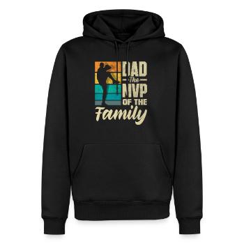 Dad The Of The Family Fathers Day Baseball - Männer Premium Bio Hoodie - Schwarz - Vorne - Nico (187cm)