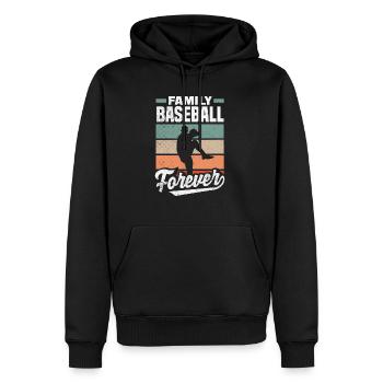 Family Baseball Forever Fathers Day Dad - Männer Premium Bio Hoodie - Schwarz - Vorne - Nico (187cm)