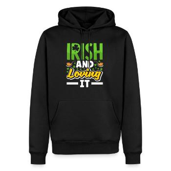 Irish And Loving It St Patricks Day Shamrock - Männer Premium Bio Hoodie - Schwarz - Vorne - Nico (187cm)