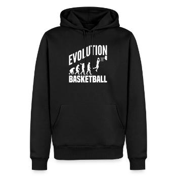 Basketball Evolution From Monkey To Men BBall - Sweat à capuche Premium bio Homme - noir - Devant - Nico (187cm)