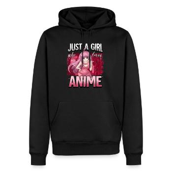 Anime Otaku Weeb - Männer Premium Bio Hoodie - Schwarz - Vorne - Nico (187cm)
