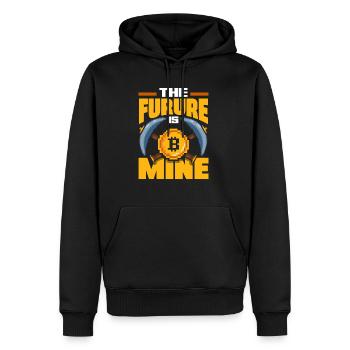 L’avenir est à moi Retro Pixel Crypto-monnaie - Sweat à capuche Premium bio Homme - noir - Devant - Nico (187cm)