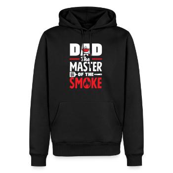 Dad The Master Of The Smoke Father's Day BBQ - Männer Premium Bio Hoodie - Schwarz - Vorne - Nico (187cm)