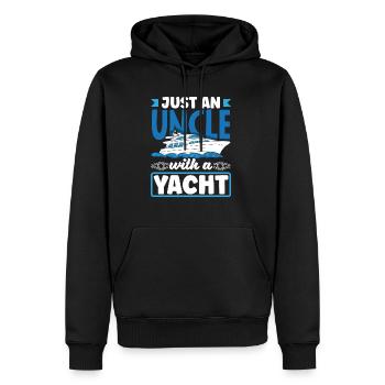 Just An Uncle With A Yacht for a Seaman Sailor - Männer Premium Bio Hoodie - Schwarz - Vorne - Nico (187cm)