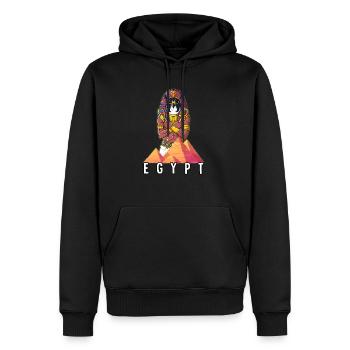Egypte Faucon Pharaon - Sweat à capuche Premium bio Homme - noir - Devant - Nico (187cm)