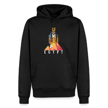 Egypte Horus Pharaon - Sweat à capuche Premium bio Homme - noir - Devant - Nico (187cm)