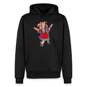 Fan Schwein Marokko - Männer Premium Bio Hoodie - Schwarz - Vorne - Nico (187cm)
