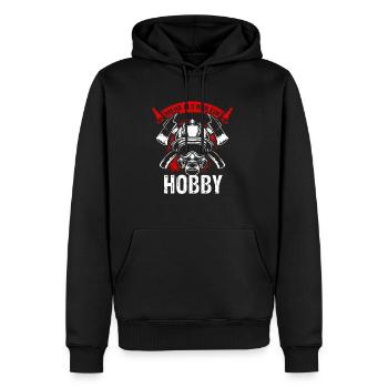Mehr Als Nur Ein Hobby - Berufsfeuerwehr Geschenk - Männer Premium Bio Hoodie - Schwarz - Vorne - Nico (187cm)