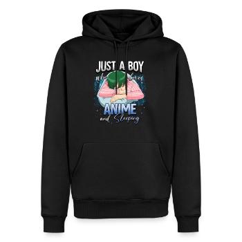 Anime Otaku Weeb - Männer Premium Bio Hoodie - Schwarz - Vorne - Nico (187cm)