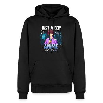 Anime Otaku Weeb - Männer Premium Bio Hoodie - Schwarz - Vorne - Nico (187cm)