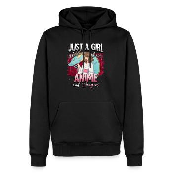 Anime Otaku Weeb - Men’s Premium Organic Hoodie - black - Front - Nico (187cm)