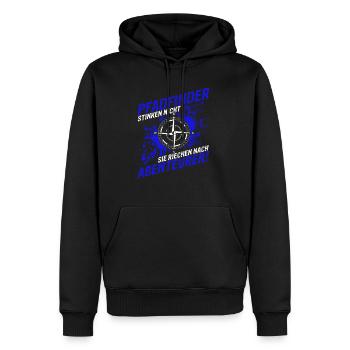 Pfadfinder Stinken Nicht Sie Riechen Nach Abenteue - Männer Premium Bio Hoodie - Schwarz - Vorne - Nico (187cm)