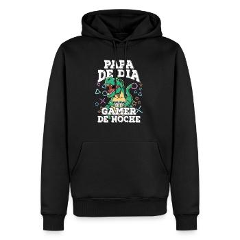 Day Dad Gamer Night Father's Day - Men’s Premium Organic Hoodie - black - Front - Nico (187cm)