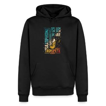 Saxophon Bestes Musikinstrument Spruch Saxophon Mu - Männer Premium Bio Hoodie - Schwarz - Vorne - Nico (187cm)