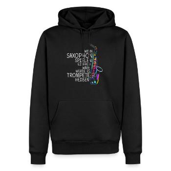 Saxophon Bestes Musikinstrument Spruch Saxophonspi - Männer Premium Bio Hoodie - Schwarz - Vorne - Nico (187cm)