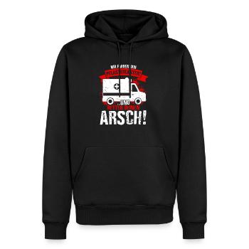 Pflasterlaster Krankenwagen Bester Job Krankenwage - Männer Premium Bio Hoodie - Schwarz - Vorne - Nico (187cm)