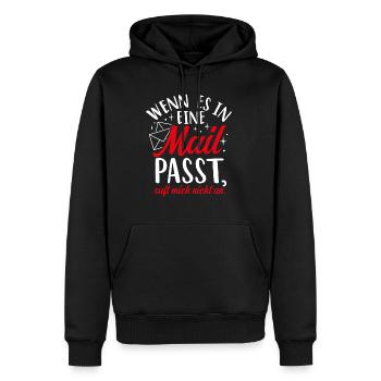 WENN ES IN EINE MAIL PASST, ruft mich nicht an - G - Männer Premium Bio Hoodie - Schwarz - Vorne - Nico (187cm)
