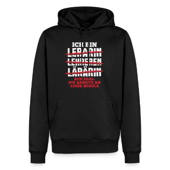 Lehrer Lehrkraft Referendar Realschule Geschenk Le - Männer Premium Bio Hoodie - Schwarz - Vorne - Nico (187cm)