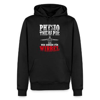 Physiotherapeut Sport Therapeut Spruch Geschenk Ph - Männer Premium Bio Hoodie - Schwarz - Vorne - Nico (187cm)