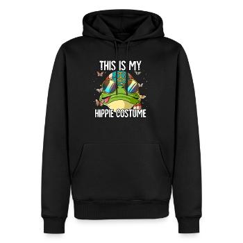 Costume des années 60 des années 70 Ceci est mon costume hippie - Sweat à capuche Premium bio Homme - noir - Devant - Nico (187cm)