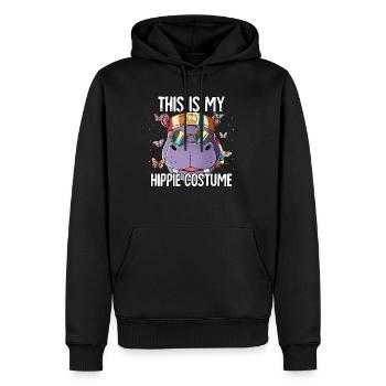 Costume des années 60 des années 70 Ceci est mon costume hippie - Sweat à capuche Premium bio Homme - noir - Devant - Nico (187cm)