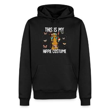 Costume des années 60 des années 70 Ceci est mon costume hippie - Sweat à capuche Premium bio Homme - noir - Devant - Nico (187cm)