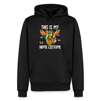 Costume des années 60 des années 70 Ceci est mon costume hippie - Sweat à capuche Premium bio Homme - noir - Devant - Nico (187cm)
