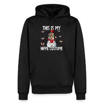 Costume des années 60 des années 70 Ceci est mon costume hippie - Sweat à capuche Premium bio Homme - noir - Devant - Nico (187cm)