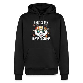 Costume des années 60 des années 70 Ceci est mon costume hippie - Sweat à capuche Premium bio Homme - noir - Devant - Nico (187cm)