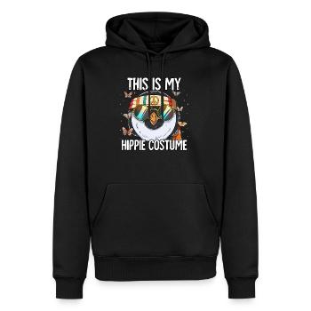 Costume des années 60 des années 70 Ceci est mon costume hippie - Sweat à capuche Premium bio Homme - noir - Devant - Nico (187cm)