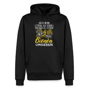 Ich Bin Kein Imker Mich Nennt Man Bienenboss Biene - Männer Premium Bio Hoodie - Schwarz - Vorne - Nico (187cm)