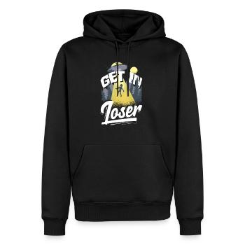 Get In Loser Science Fiction Alien - Men’s Premium Organic Hoodie - black - Front - Nico (187cm)
