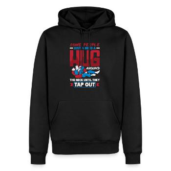 Some People Just Need A Hug Around The Neck Jiu - Männer Premium Bio Hoodie - Schwarz - Vorne - Nico (187cm)