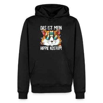 Das Ist Mein Hippie Kostüm 60er 70er Jahre Kostüm - Männer Premium Bio Hoodie - Schwarz - Vorne - Nico (187cm)