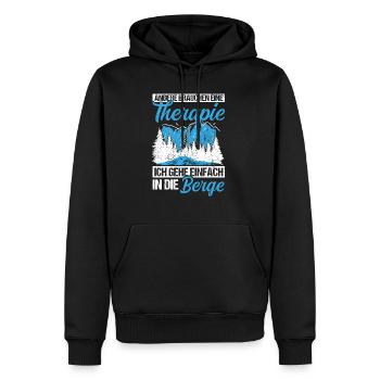Andere Brauchen Eine Therapie Ich Geh Einfach In D - Männer Premium Bio Hoodie - Schwarz - Vorne - Nico (187cm)