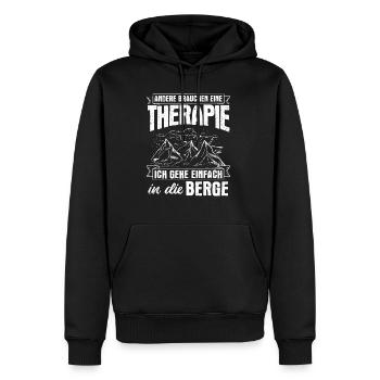 Andere Brauchen Eine Therapie Ich Geh Einfach In D - Männer Premium Bio Hoodie - Schwarz - Vorne - Nico (187cm)