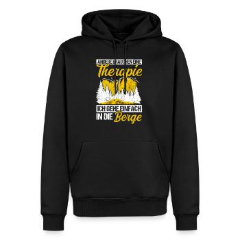 Berge Bergsteiger Wanderer Kletterer Geschenk Skif - Männer Premium Bio Hoodie - Schwarz - Vorne - Nico (187cm)