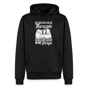Berge Bergsteiger Urlaub Motiv Spruch Geschenk Wan - Männer Premium Bio Hoodie - Schwarz - Vorne - Nico (187cm)