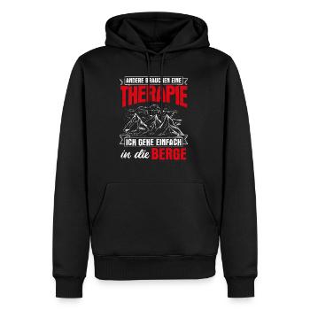 Berge Bergsteiger Urlaub Motiv Spruch Geschenk Wan - Männer Premium Bio Hoodie - Schwarz - Vorne - Nico (187cm)