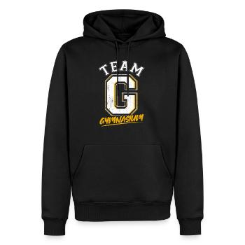 Team G Gymnasium - Schulkind Schulwechsel Geschenk - Männer Premium Bio Hoodie - Schwarz - Vorne - Nico (187cm)