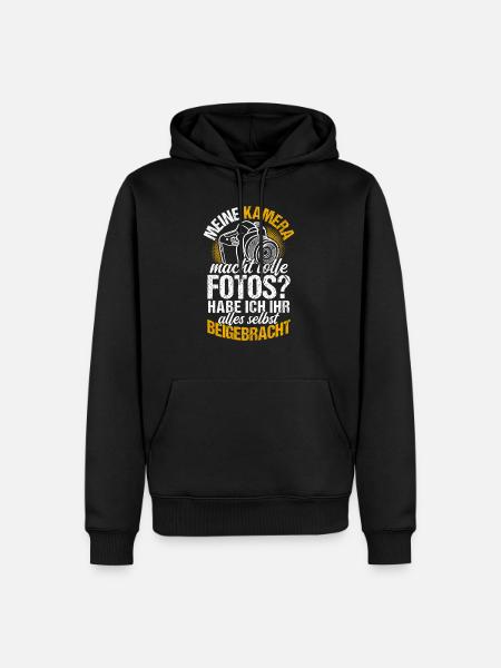 Meine Kamera Macht Tolle Fotos Habe Ich Ihr Beigeb - Männer Premium Bio Hoodie - Schwarz